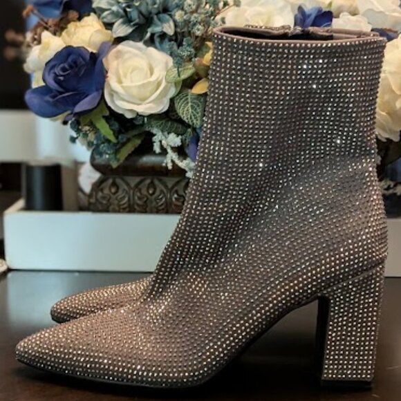 B31 A NEW DAY Cassidy Rhinestone Ankle Boots - Picture 1 of 8